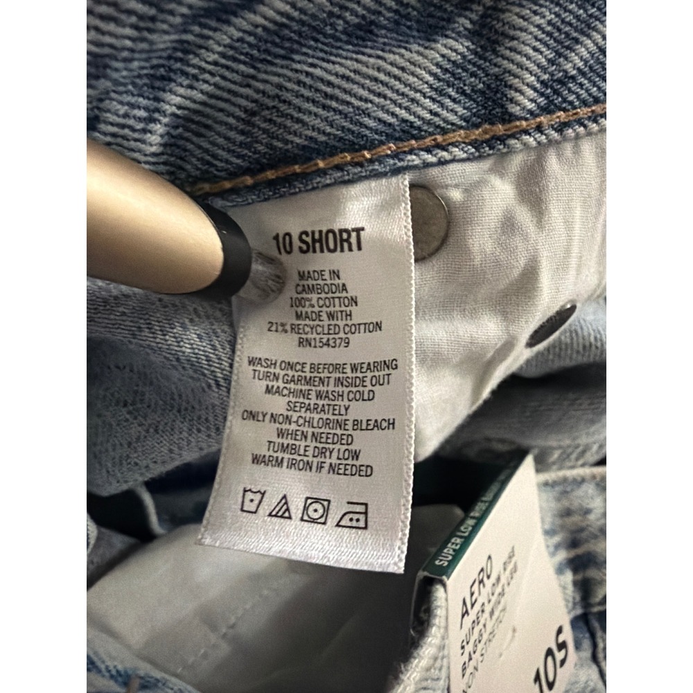 Aeropostale Super Low Rise Baggy Wide Leg Jeans Light Wash Denim 10S NWT y2K 409 - Picture 6 of 9